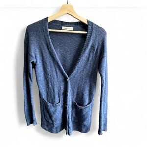 Abercrombie & Fitch Blue Cardigan Sweater Lightweight Knit